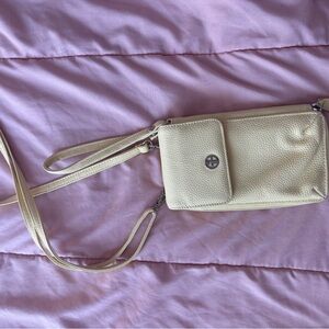 Giani Bernini Cream  yellow Crossbody Bag